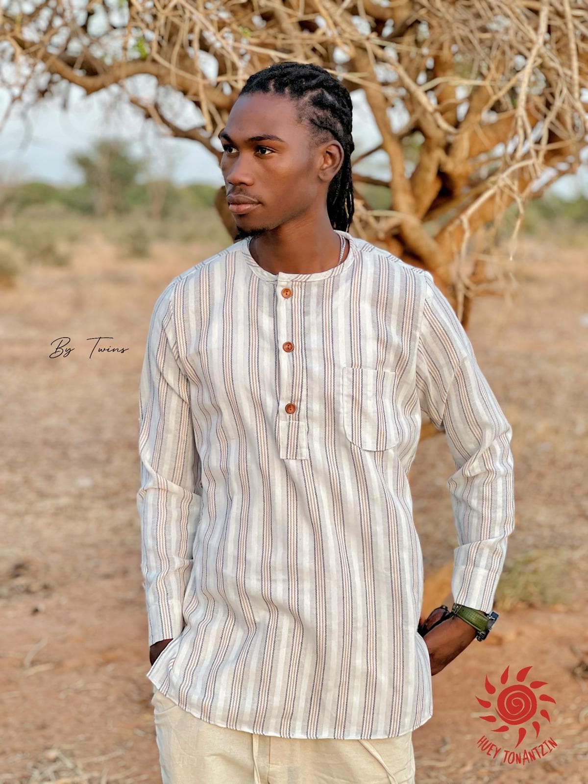 Handmade shirt navy blue mix