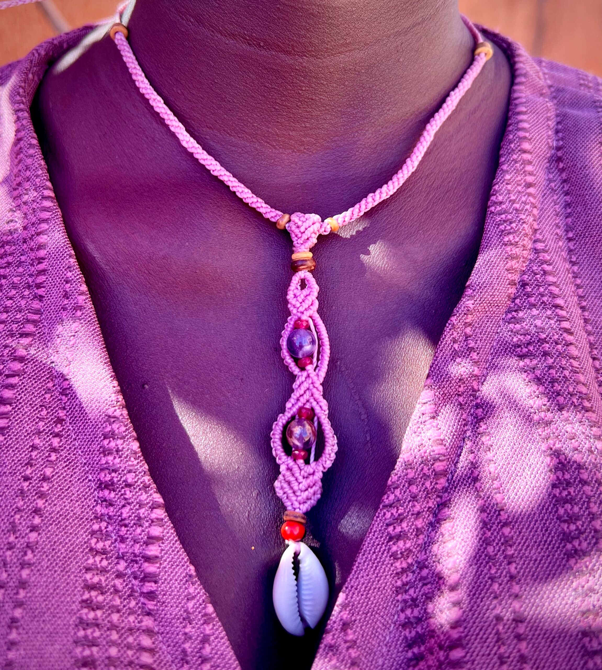 Pink Ruby Amethist Necklace