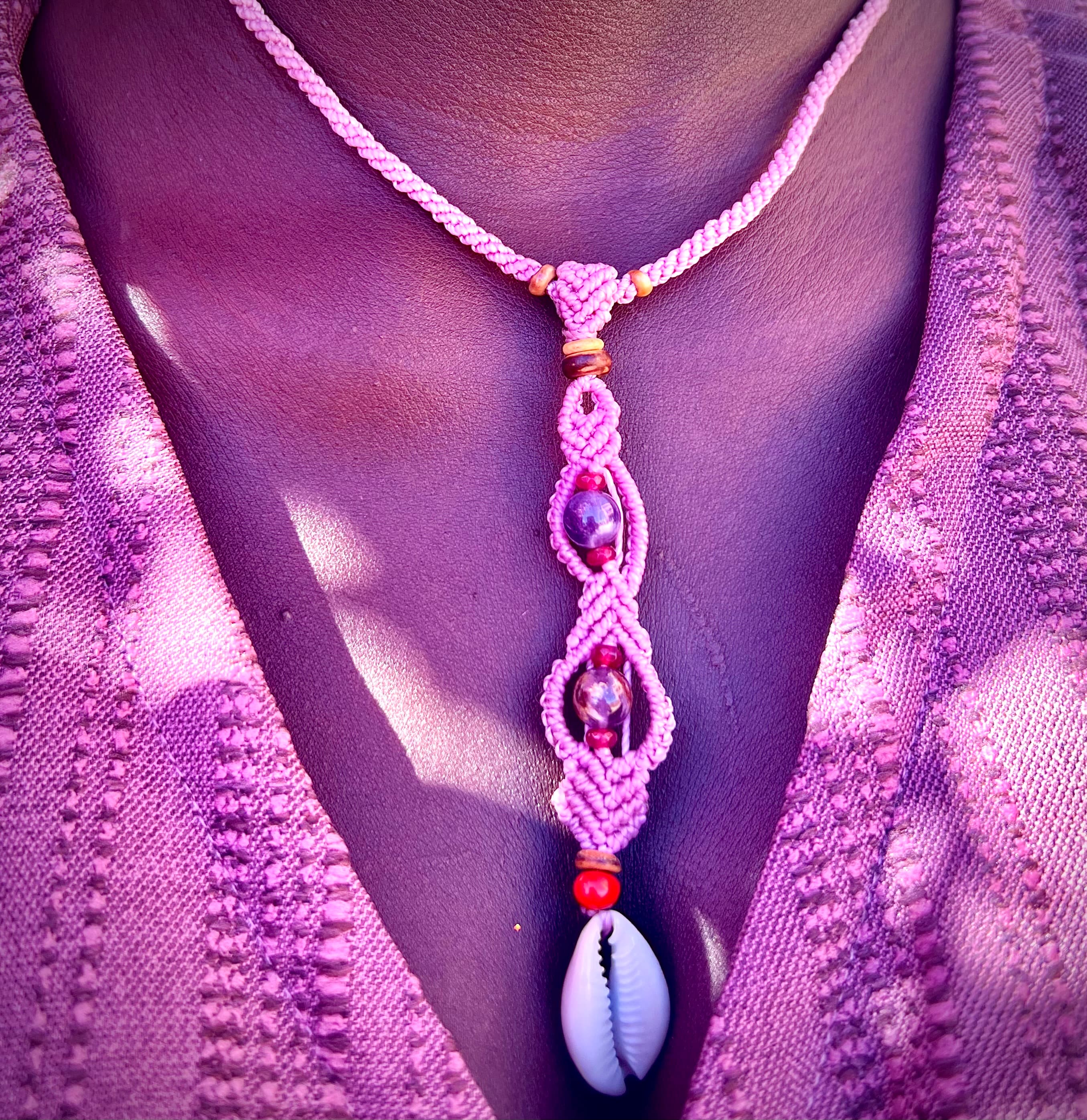 Pink Ruby Amethist Necklace