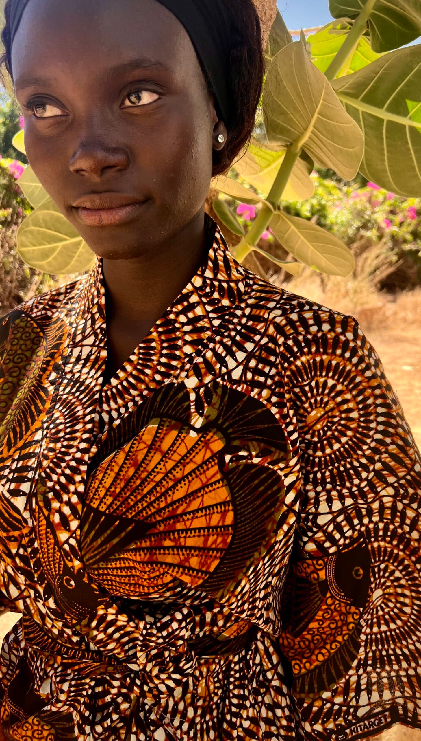 Kimono Brown Orange print