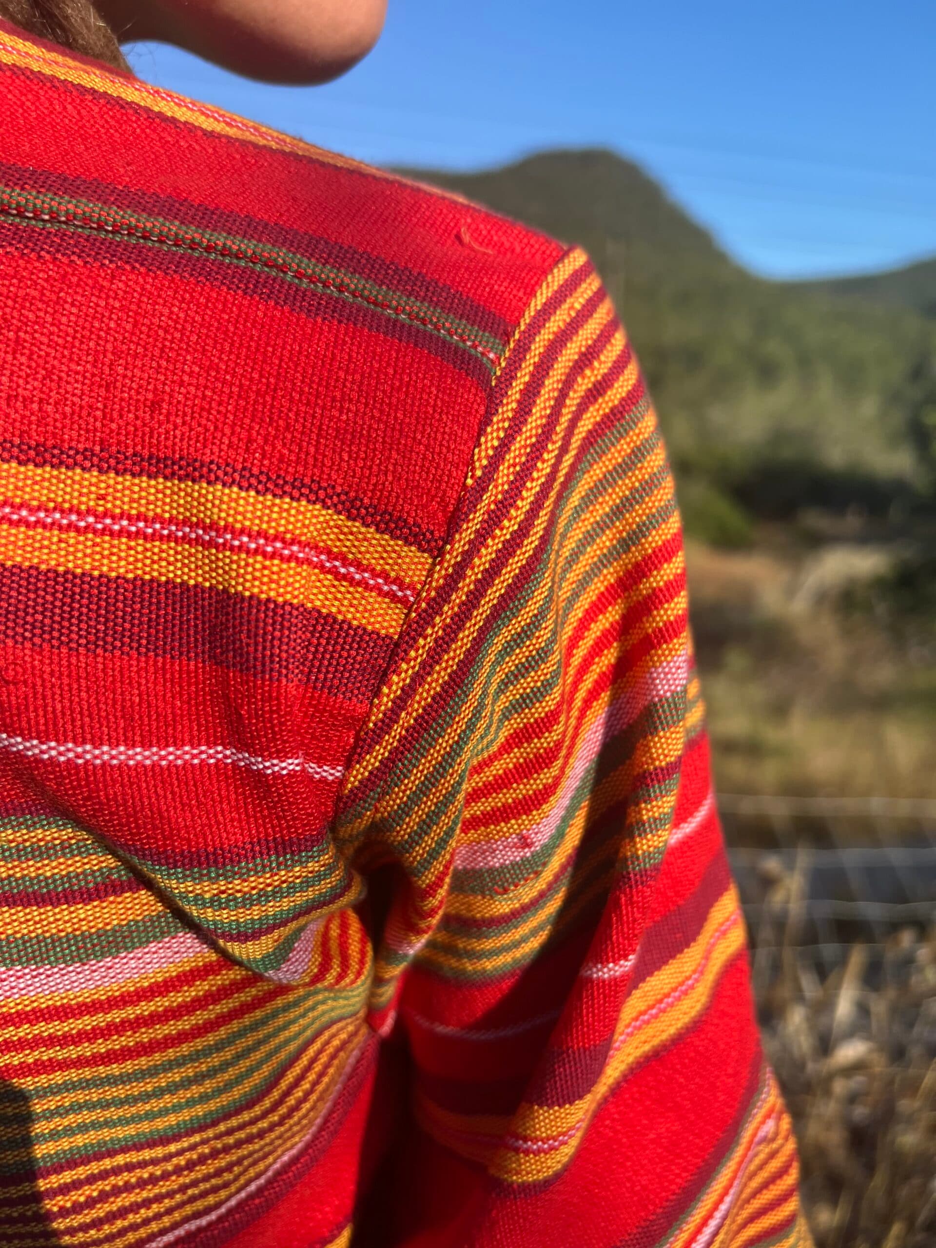 Handwoven jacket strong Red