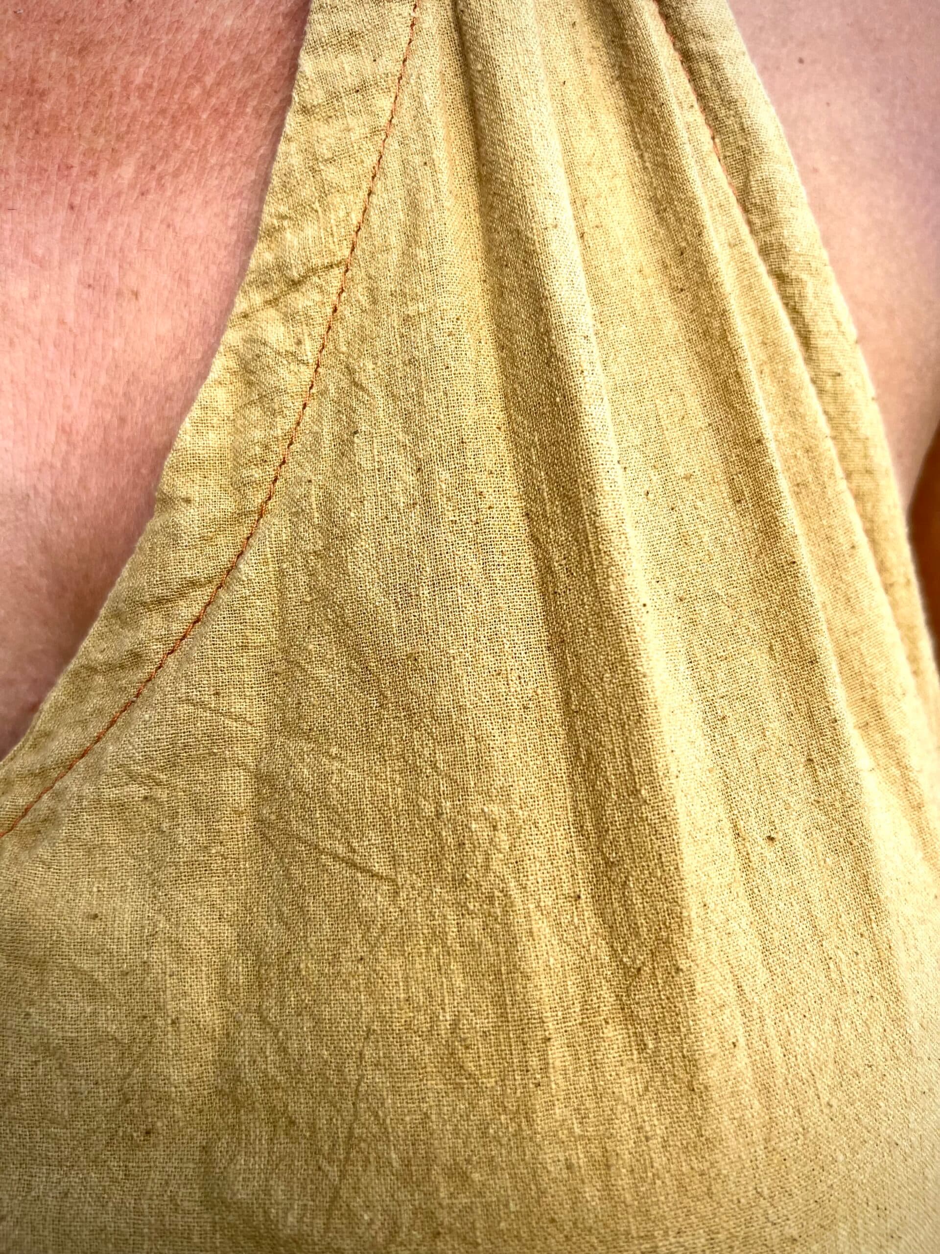 Naturally dyed jumpsuit mustard