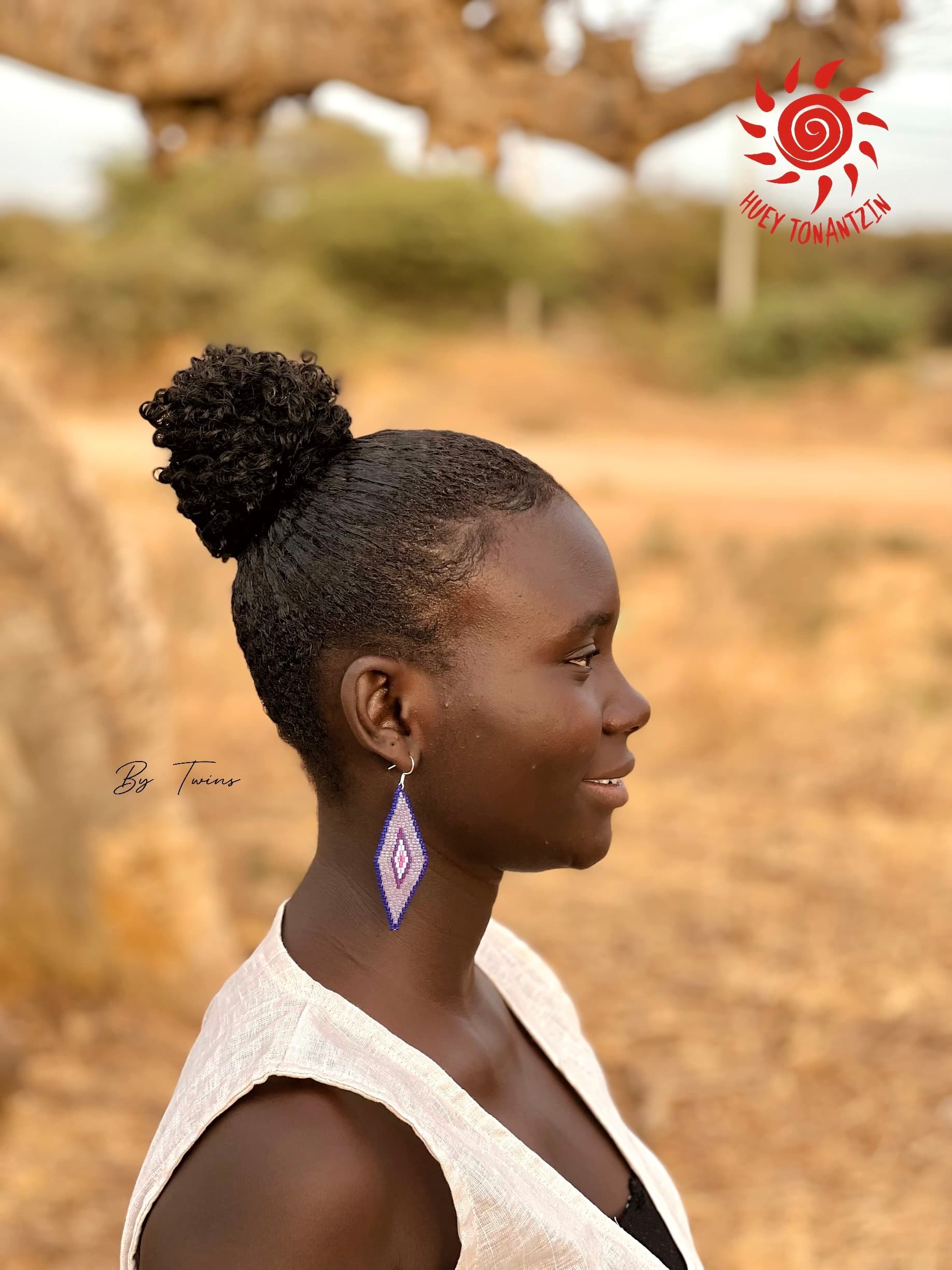 Large bead earrings