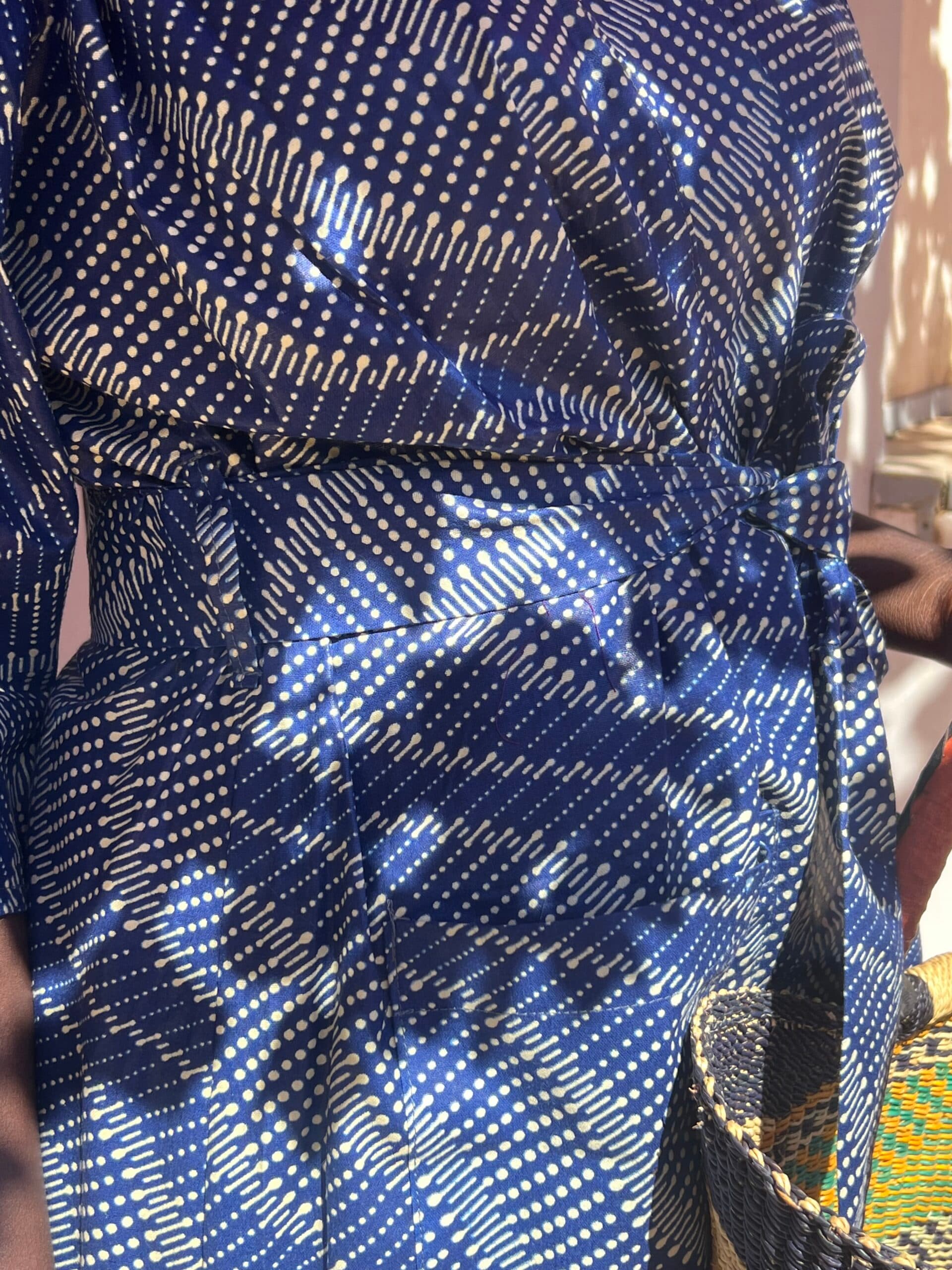 Kimono Dark Blue print