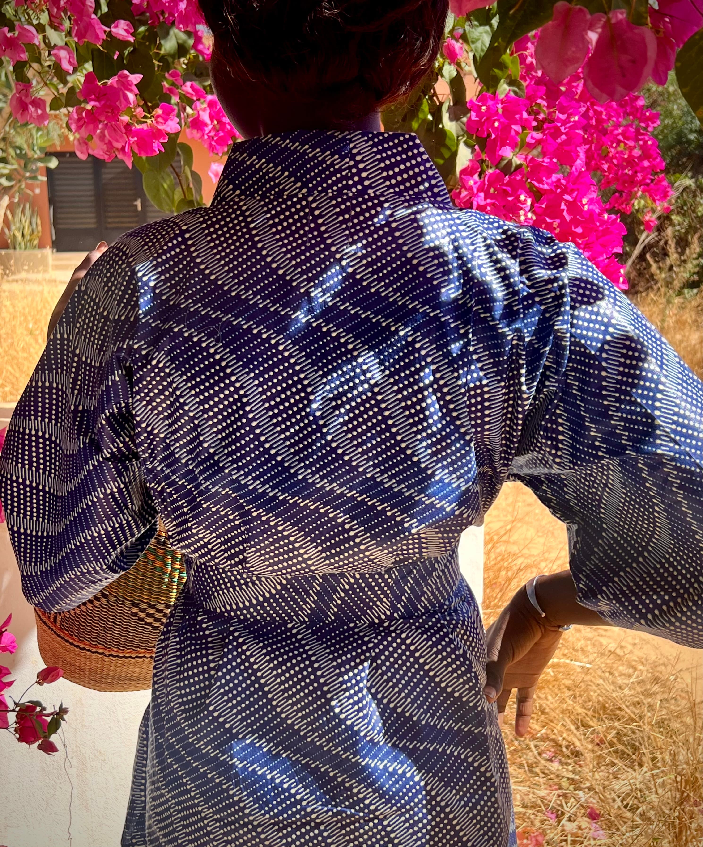 Kimono Dark Blue print