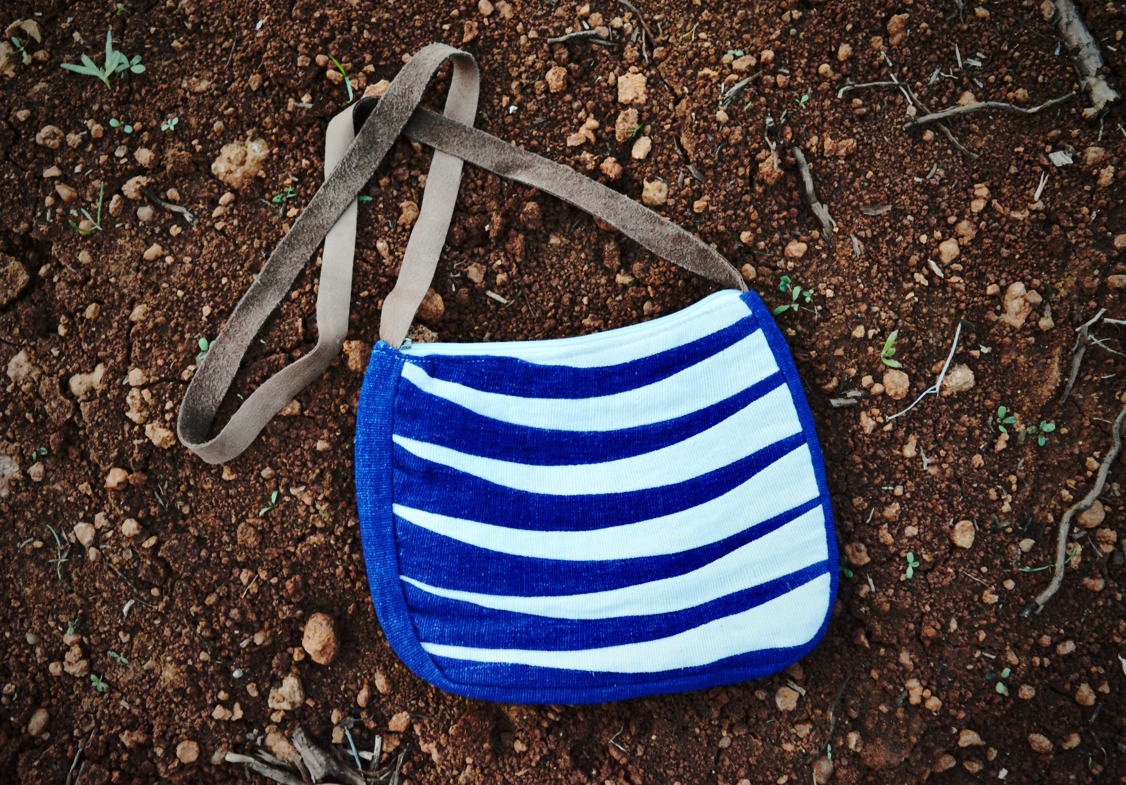 Bag Meisa Dark Blue & White