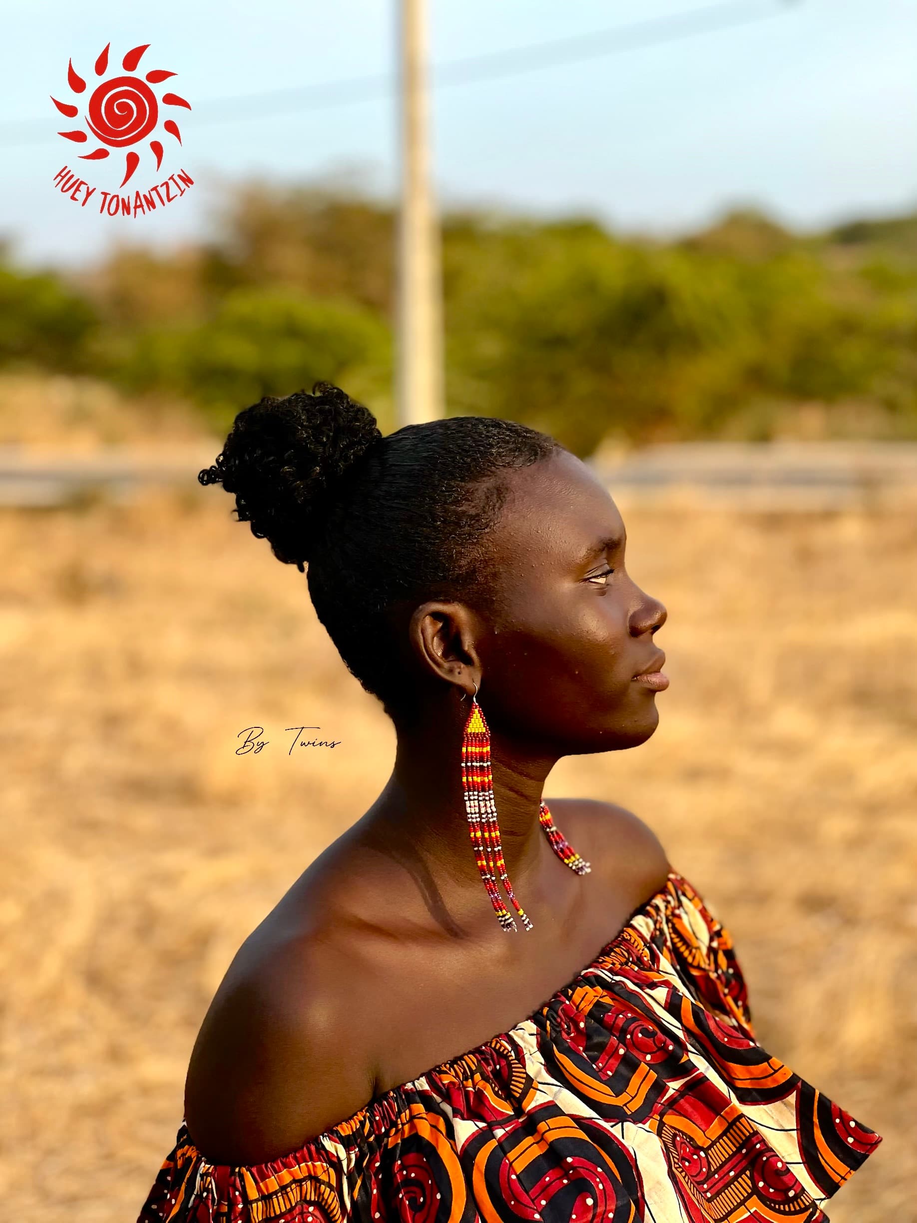 Long beads earrings