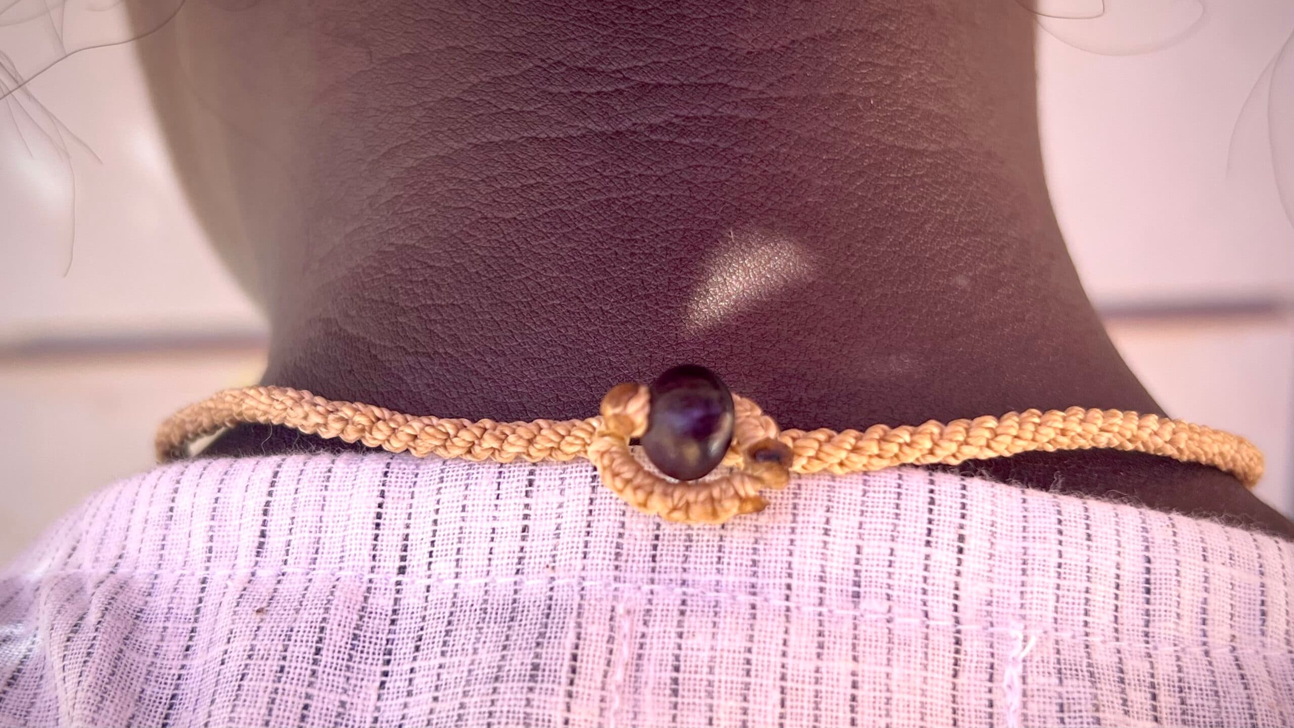Beige Shell & Seeds Necklace