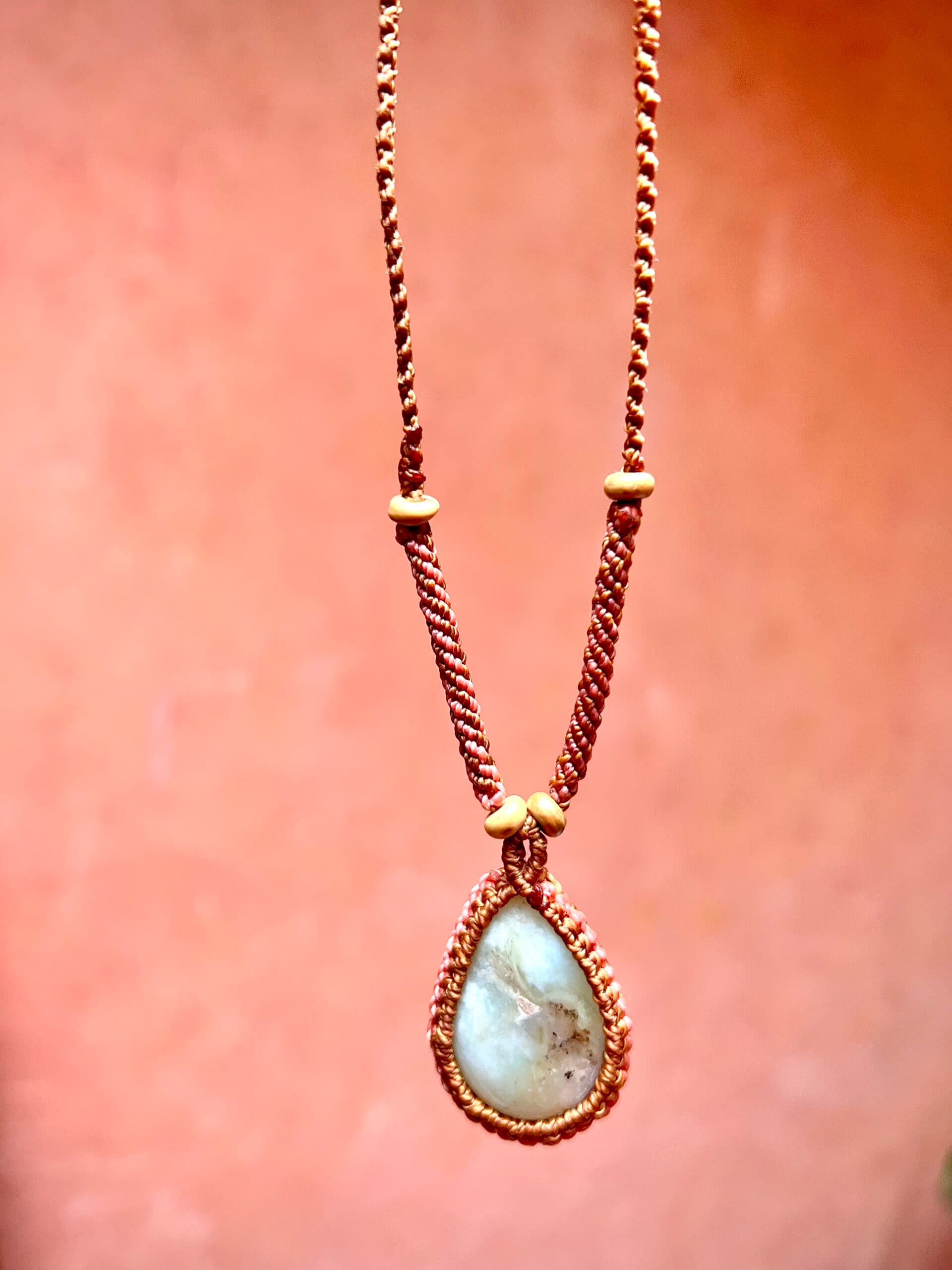 Brown & Pink Chrysoprase Necklace